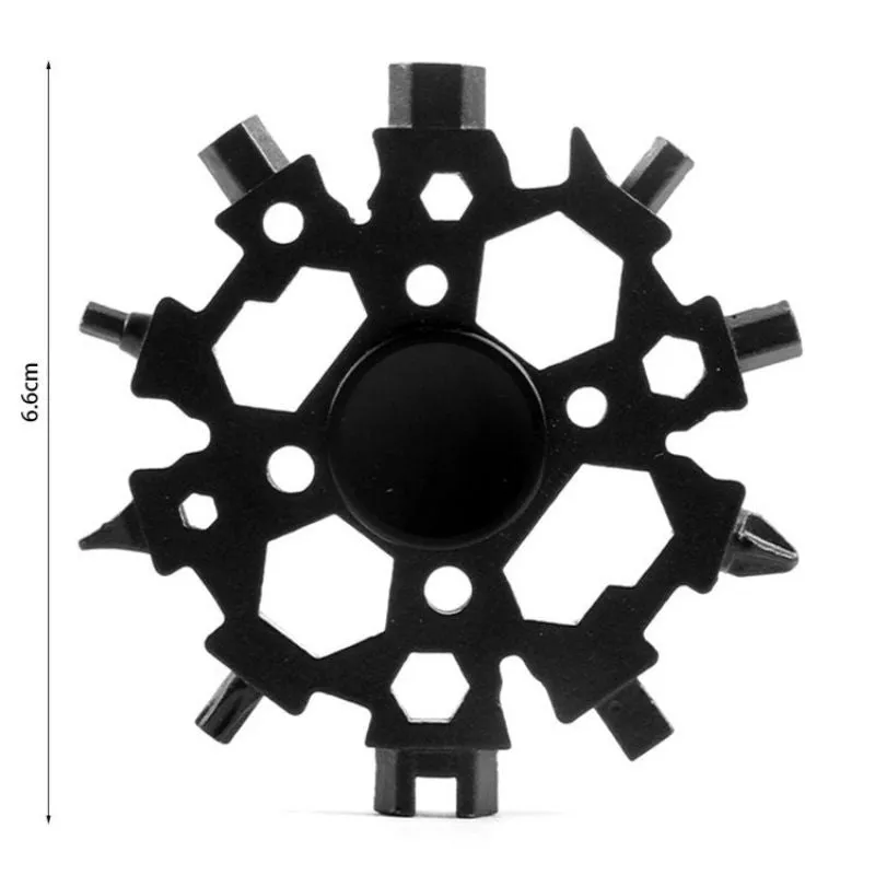 23 in 1 Multitool Snowflake Wrench Multifunctional Portable Spinner Spanner