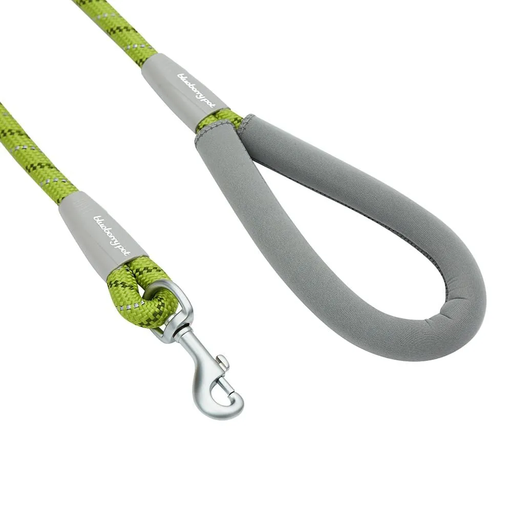 3M Reflective Dog Rope Leash with Neoprene Handle, Lime Green, 4 ft