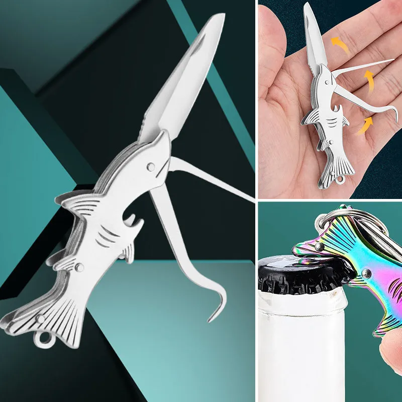 4 in 1 Folding Keychain Knife