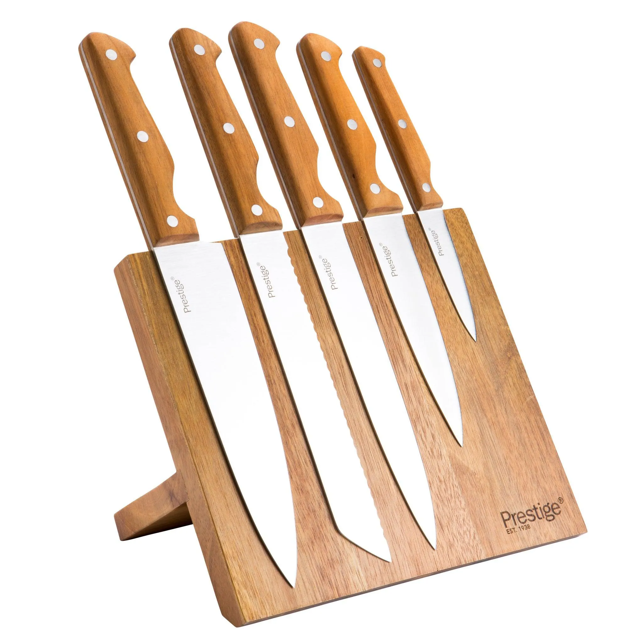 Acacia Magnetic 6-Piece Knife Block Set