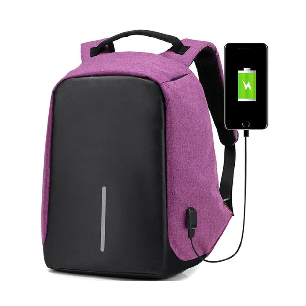 Anti-theft Backpack with USB Charging Port Slim Backpack for 15.6 Inch Laptop