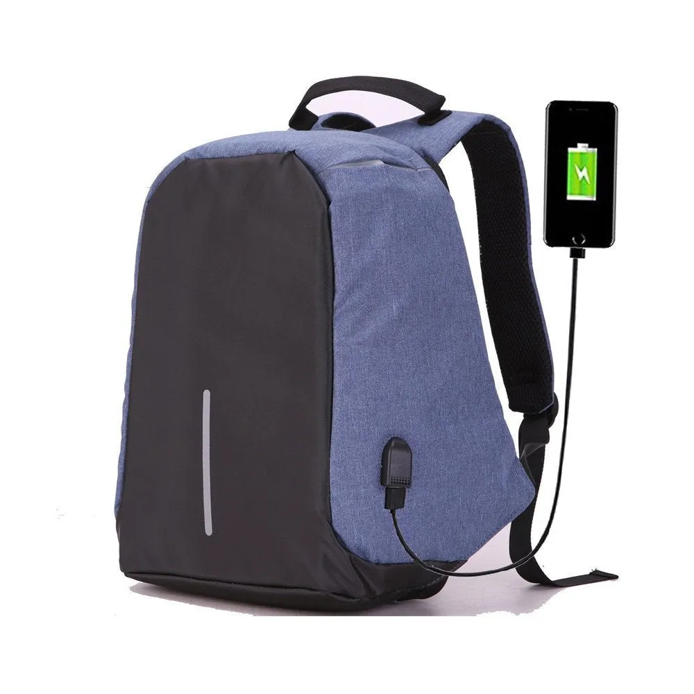 Anti-theft Backpack with USB Charging Port Slim Backpack for 15.6 Inch Laptop