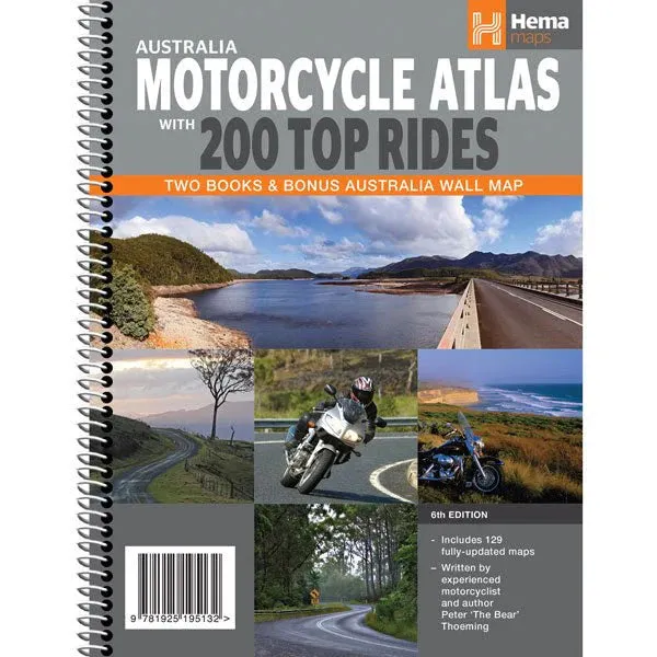 Australia Motorcycle Atlas 200 Top Rides 6th Edition