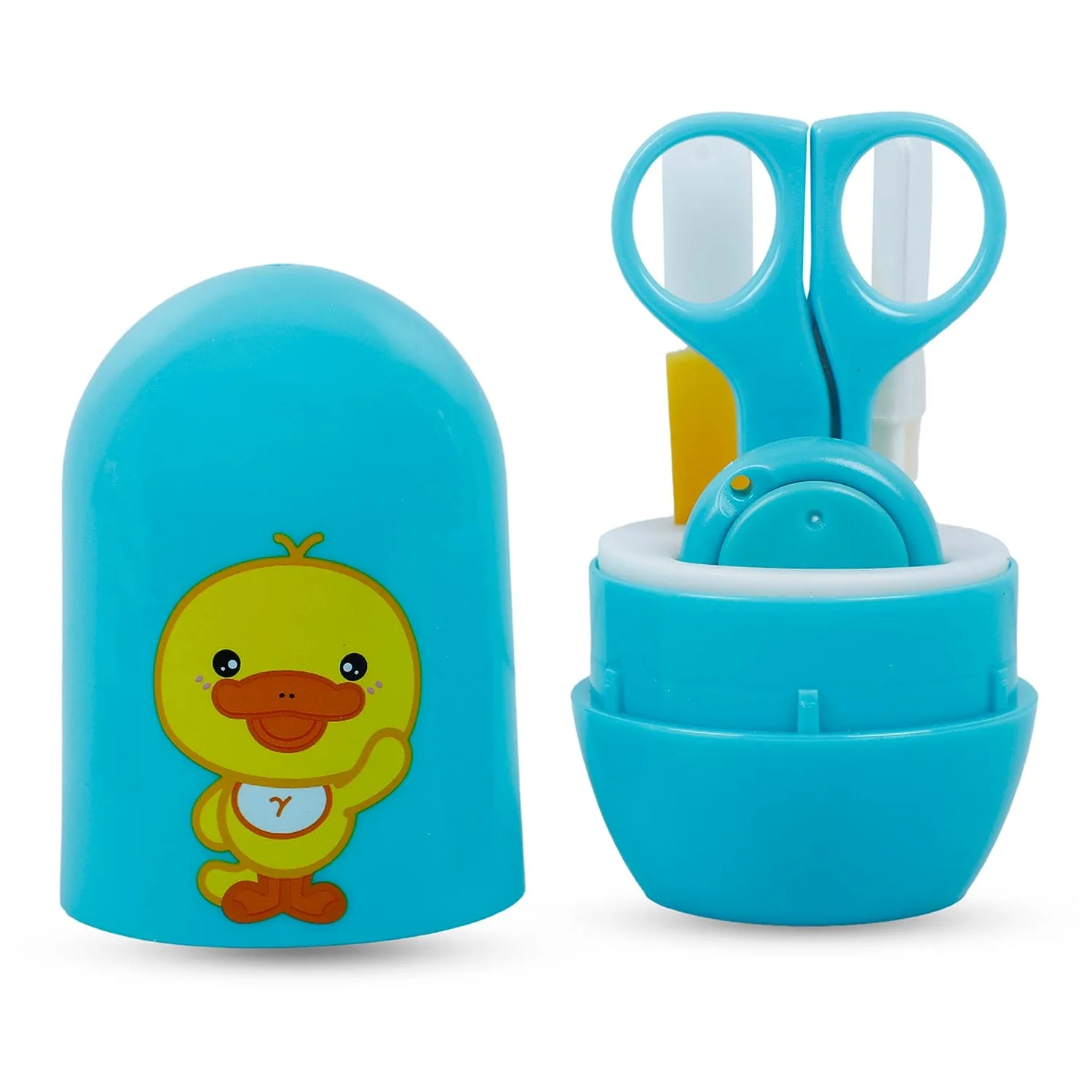 Baby Moo Quacking Ducky Gentle Manicure & Pedicure Infant Toddler Nail Clipper Set - Turquoise