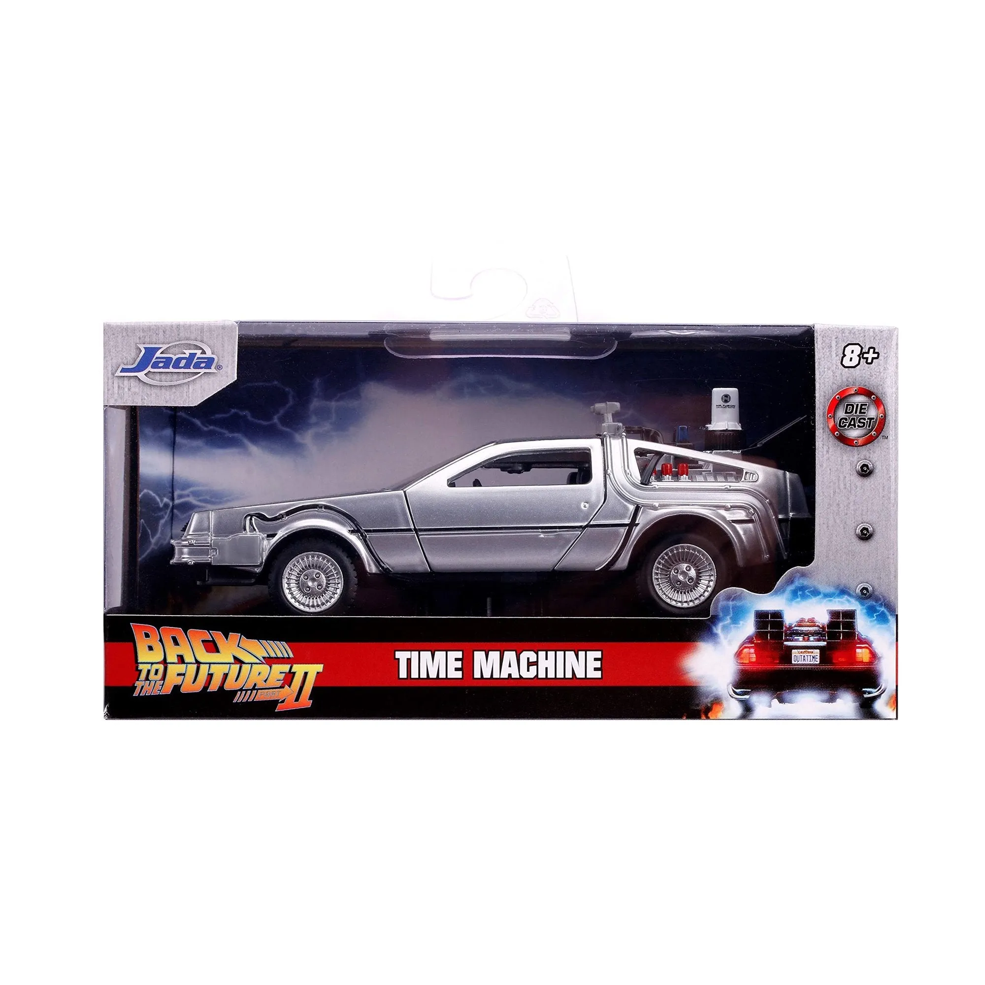 Back to the Future 2 Time Machine 1:32 Scale Die-Cast Metal Vehicle