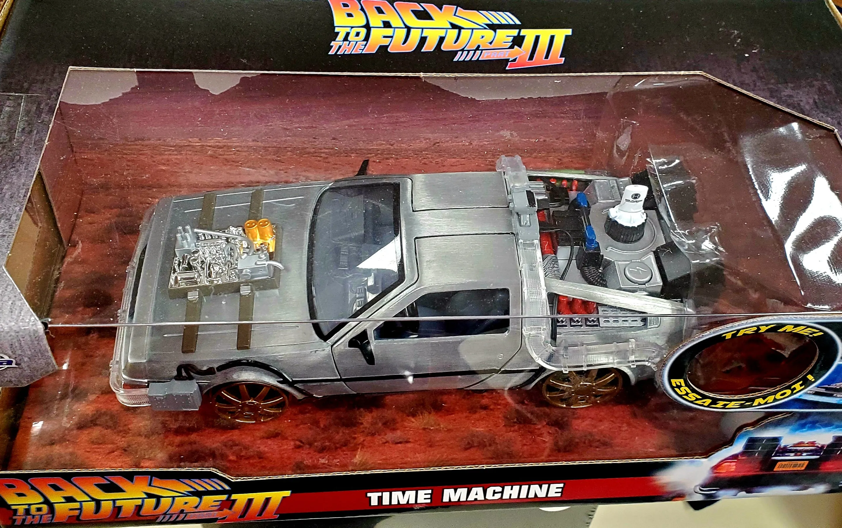 Back To The Future Part III Time Machine Rail Wheels Die-Cast Vehicle