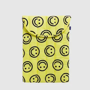 Baggu Puffy Laptop Sleeve 16" in Yellow Happy