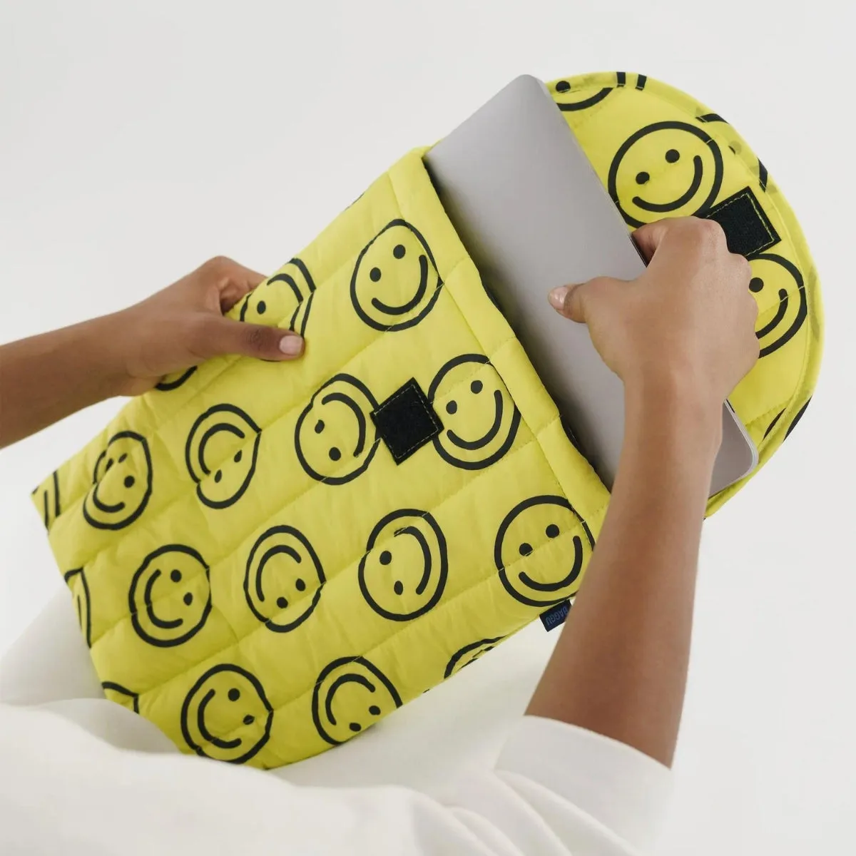 Baggu Puffy Laptop Sleeve 16" in Yellow Happy