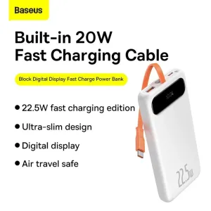 Baseus Block Digital Display 22.5W Quick Charging 20000mAh Power Bank