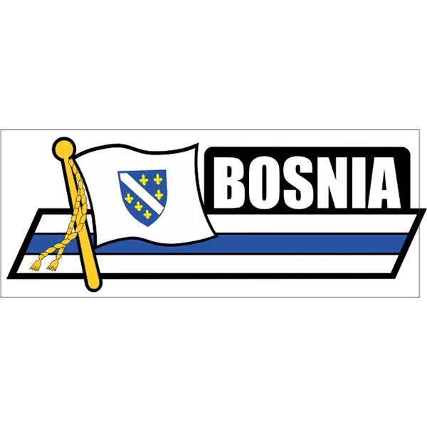 Bosnia Flag Car Sidekick Decal