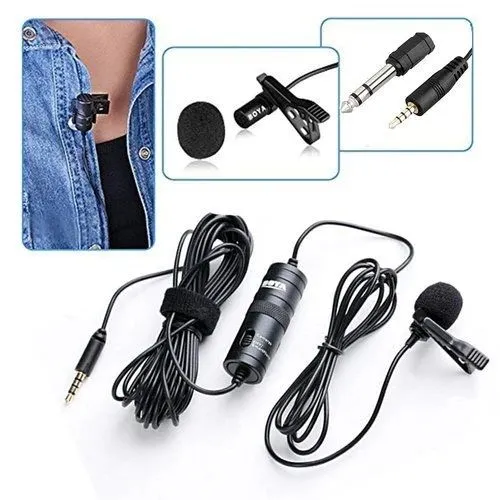 Boya BY M1 Professional Collar Microphone 3.5mm Audio Video Record Lavalier Lapel Mic for Android Smartphone DSLR PC