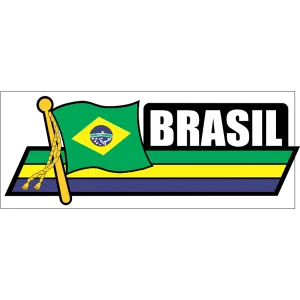 Brasil Flag Car Sidekick Decal