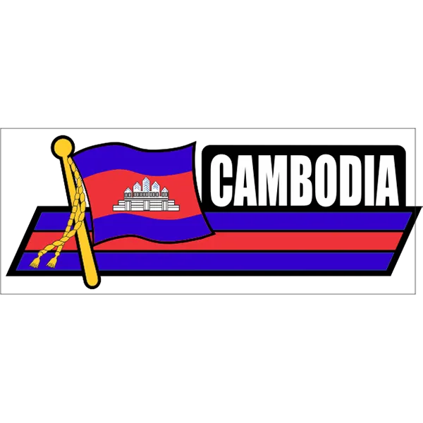 Cambodia Flag Car Sidekick Decal