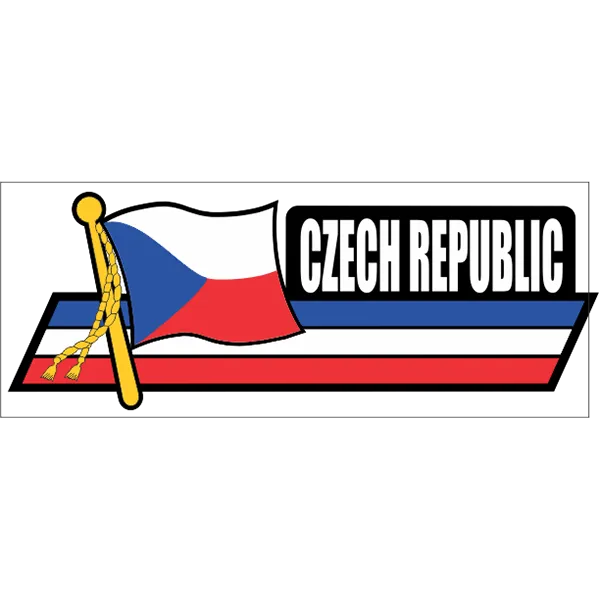 Czech Republic Flag Car Sidekick Decal