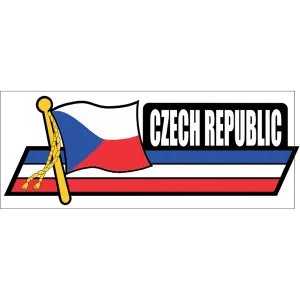 Czech Republic Flag Car Sidekick Decal