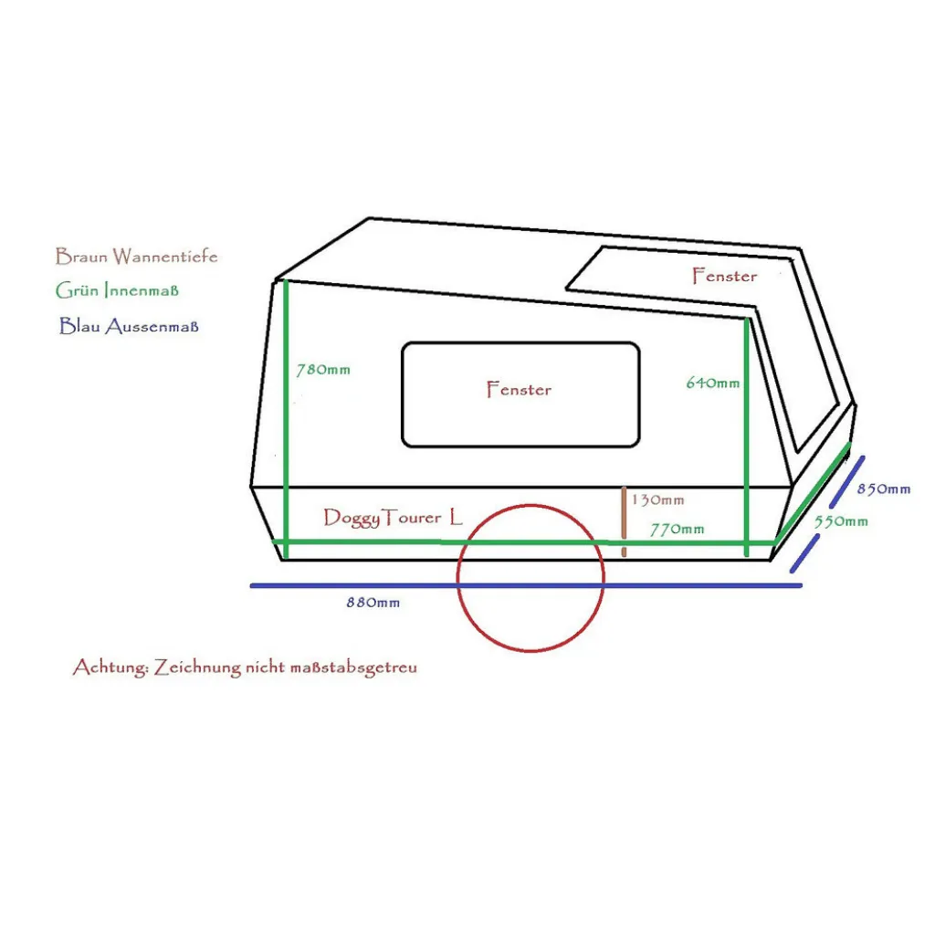 Doggy Tourer | Dog Bike Trailer | Marley | L