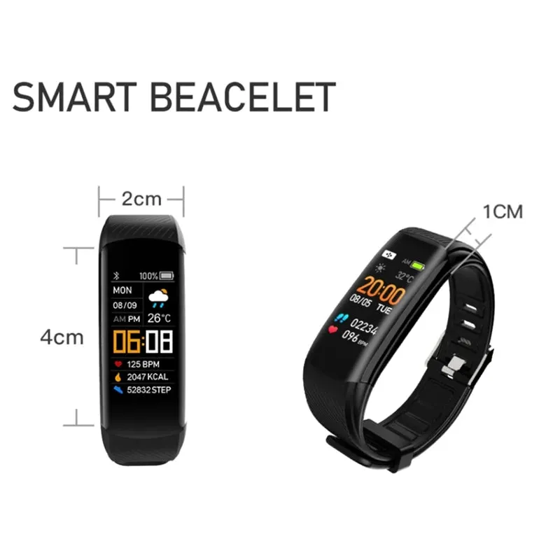 Fitness Bracelet Blood Pressure Measurement Pedometer Smart Band