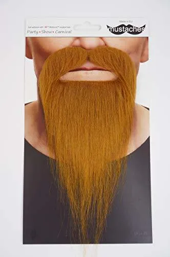 Ginger Colored Mustache with Ducktail Beard