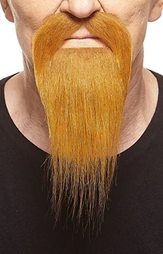 Ginger Colored Mustache with Ducktail Beard