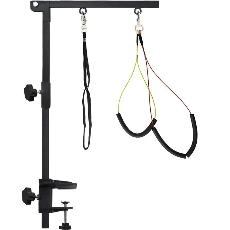 Grooming Arm SS Black with Clamp   Harness   Loop