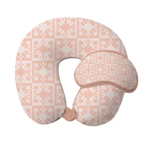 Hibiscus Quilt Neck Pillow & Eye Mask Set of 2