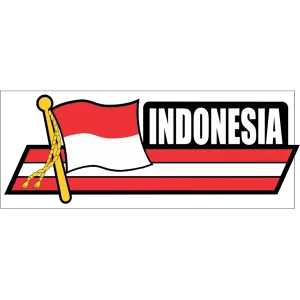 Indonesia Flag Car Sidekick Decal