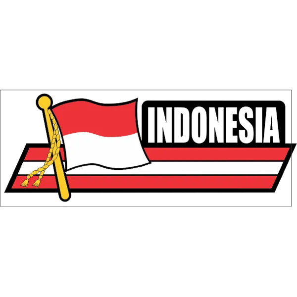 Indonesia Flag Car Sidekick Decal