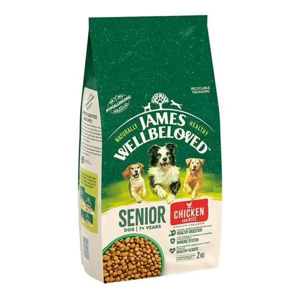 James Wellbeloved Dog Senior Chicken & Rice 15kg -  Free P&P