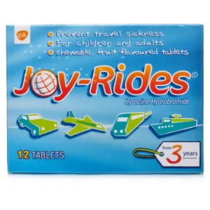 Joy-Rides Travel Sickness Tablets - 12 Tablets (P)