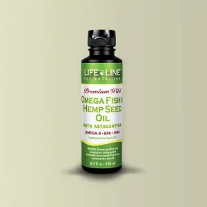 Life Line Premium Wild Omega Fish & Hemp Seed Oil 8.5oz