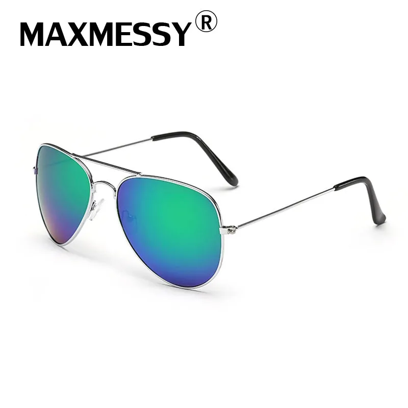 MAXMESSY Men Women Hiking Eyewear Aviator Sunglasses  Unisex Pilot Sun Glasses Coating Mirror Eyeglasses UV400 Glasses AS745