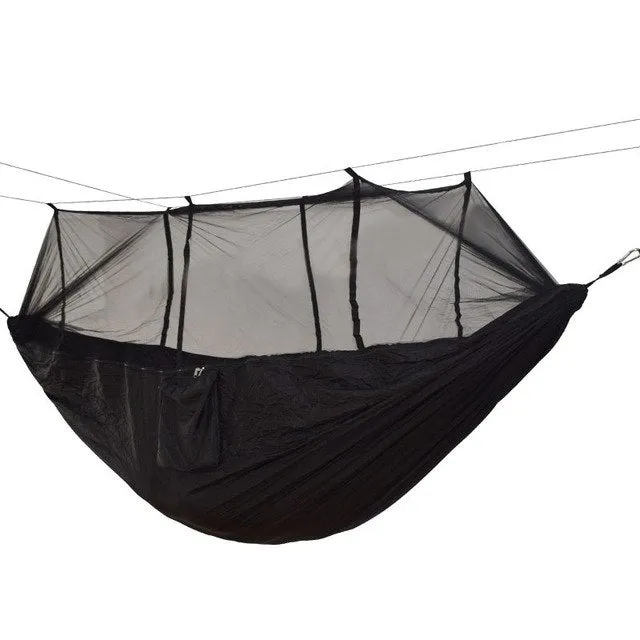 Mosquito Net Travel Hammock Tent W/ Adjustable Straps And Carabiners