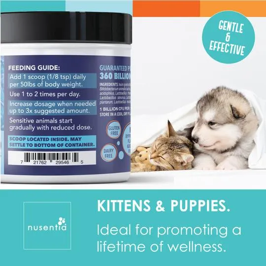 Nusentia Probiotic Miracle Supplement For Cats & Dogs