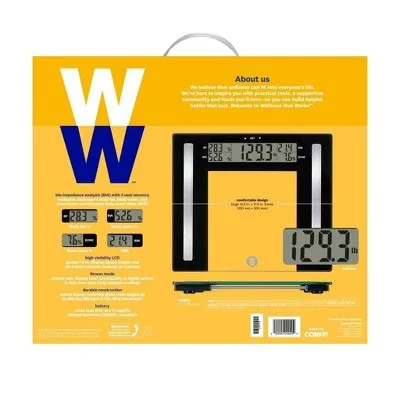 Open Box - Glass Body Fat Scale Clear - Weight Watchers