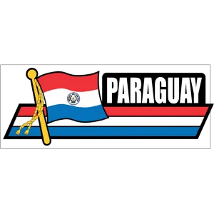 Paraguay Flag Car Sidekick Decal