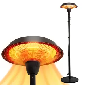 Patio Electric Heater - Black, 1500w