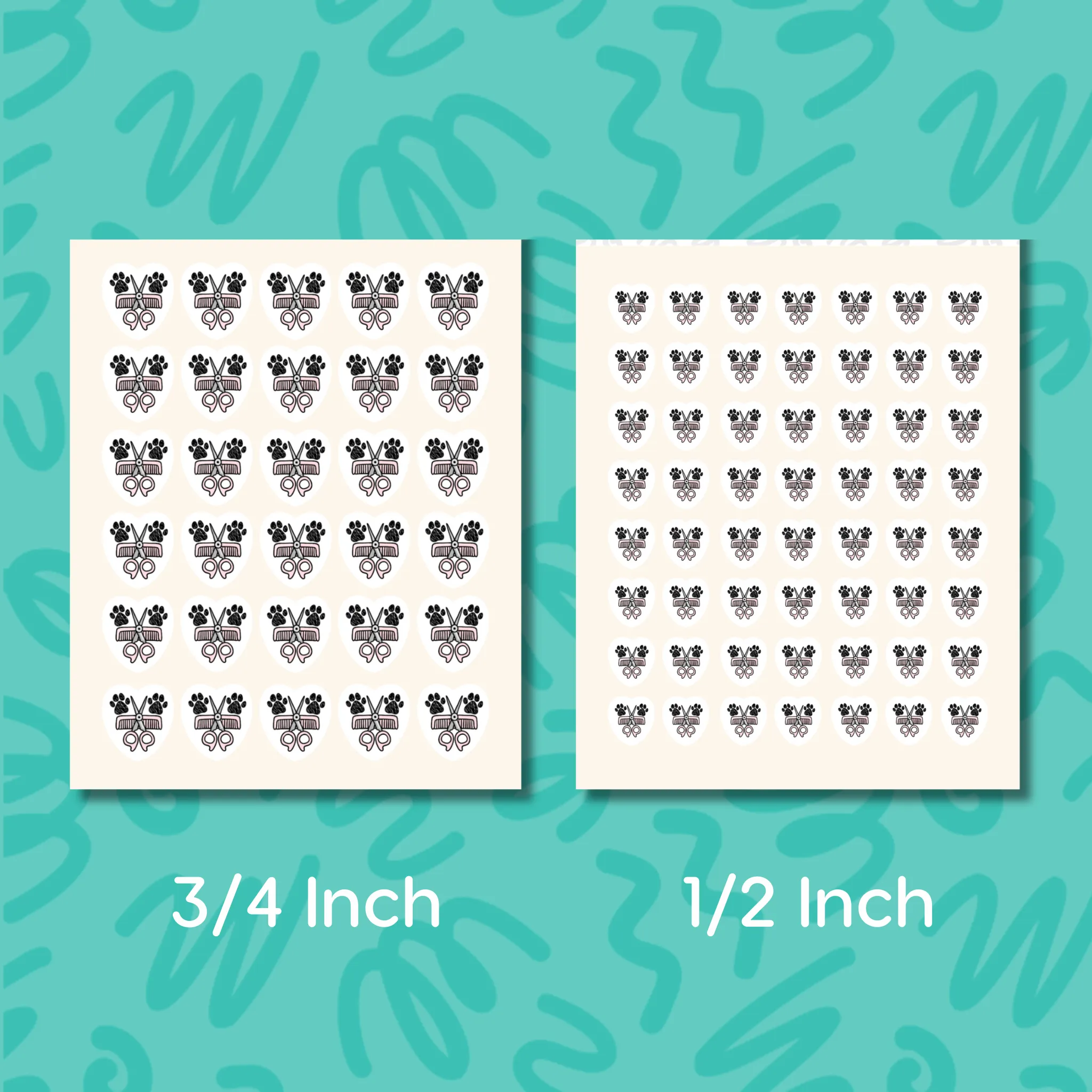 Pet Grooming Planner Sticker Dog Groomer Reminder Pet Label Calendar