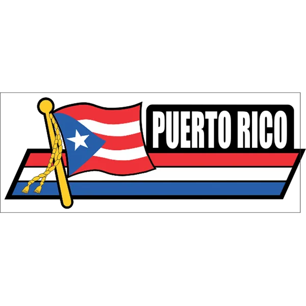 Puerto Rico Flag Car Sidekick Decal