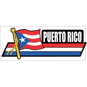 Puerto Rico Flag Car Sidekick Decal