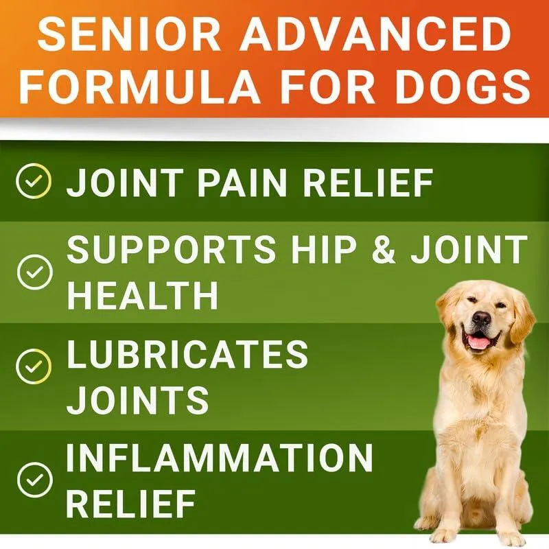 Senior Advanced Glucosamine Joint Supplement for Dogs.