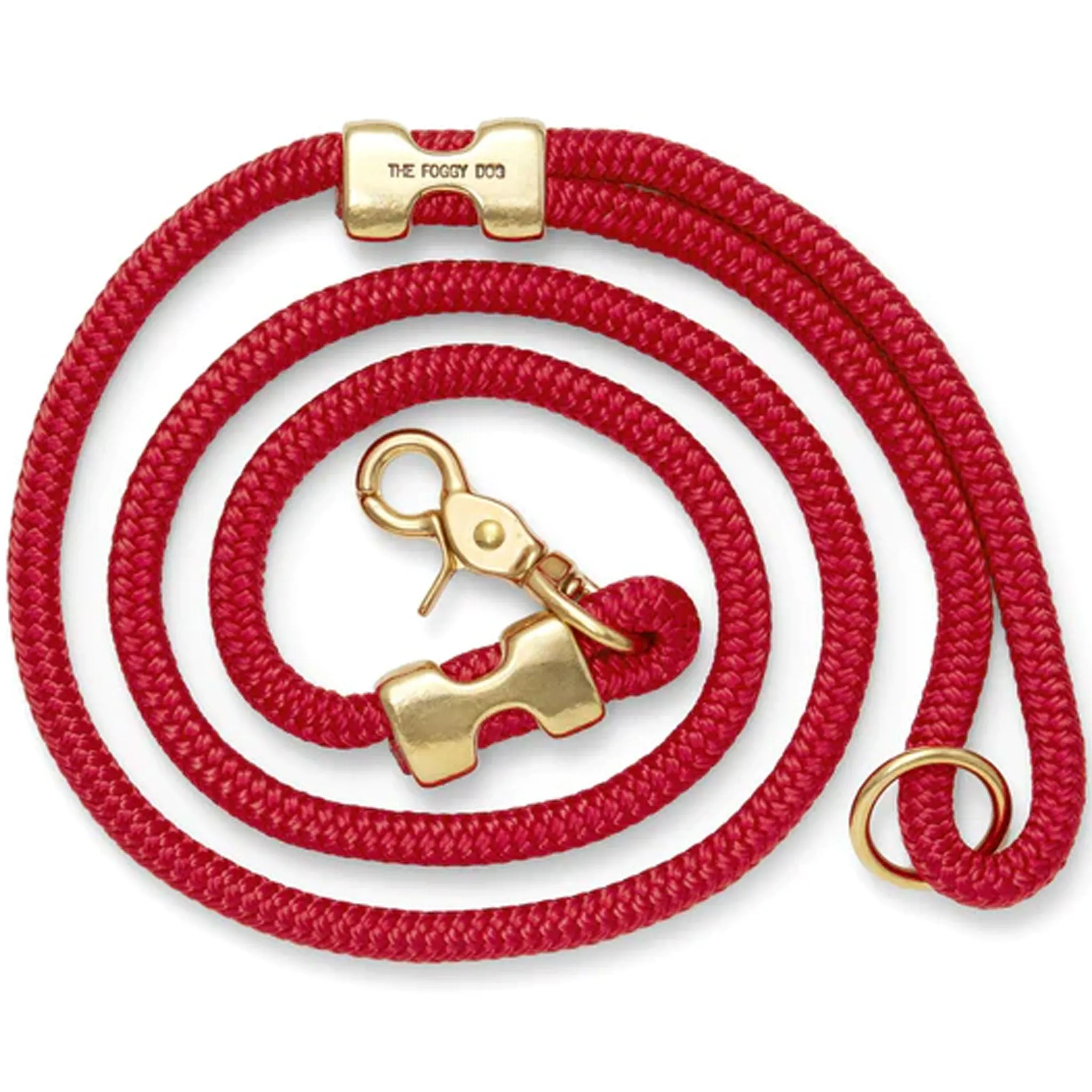 The Foggy Dog Rope Leash - Ruby