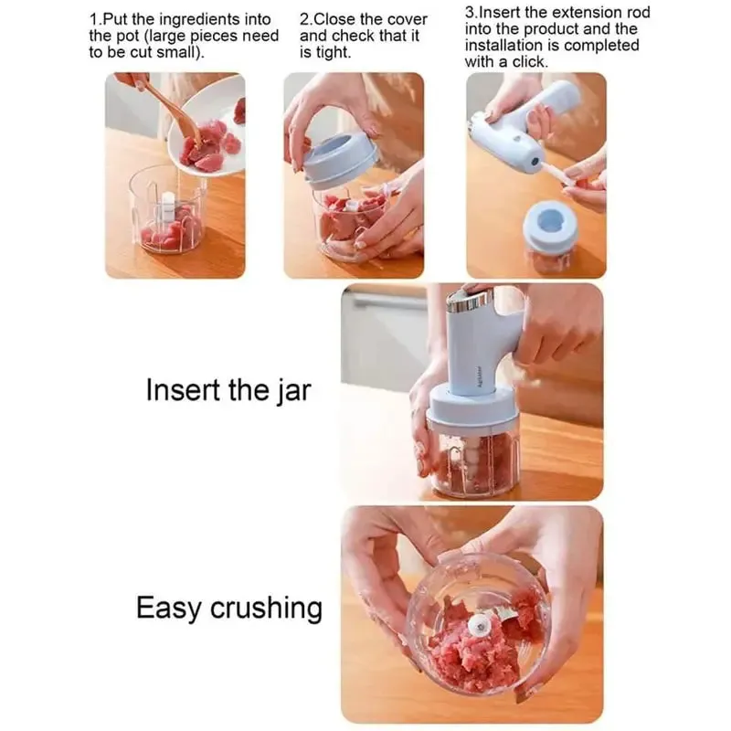 Usb 2in1 Wireless Electric Garlic Chopper