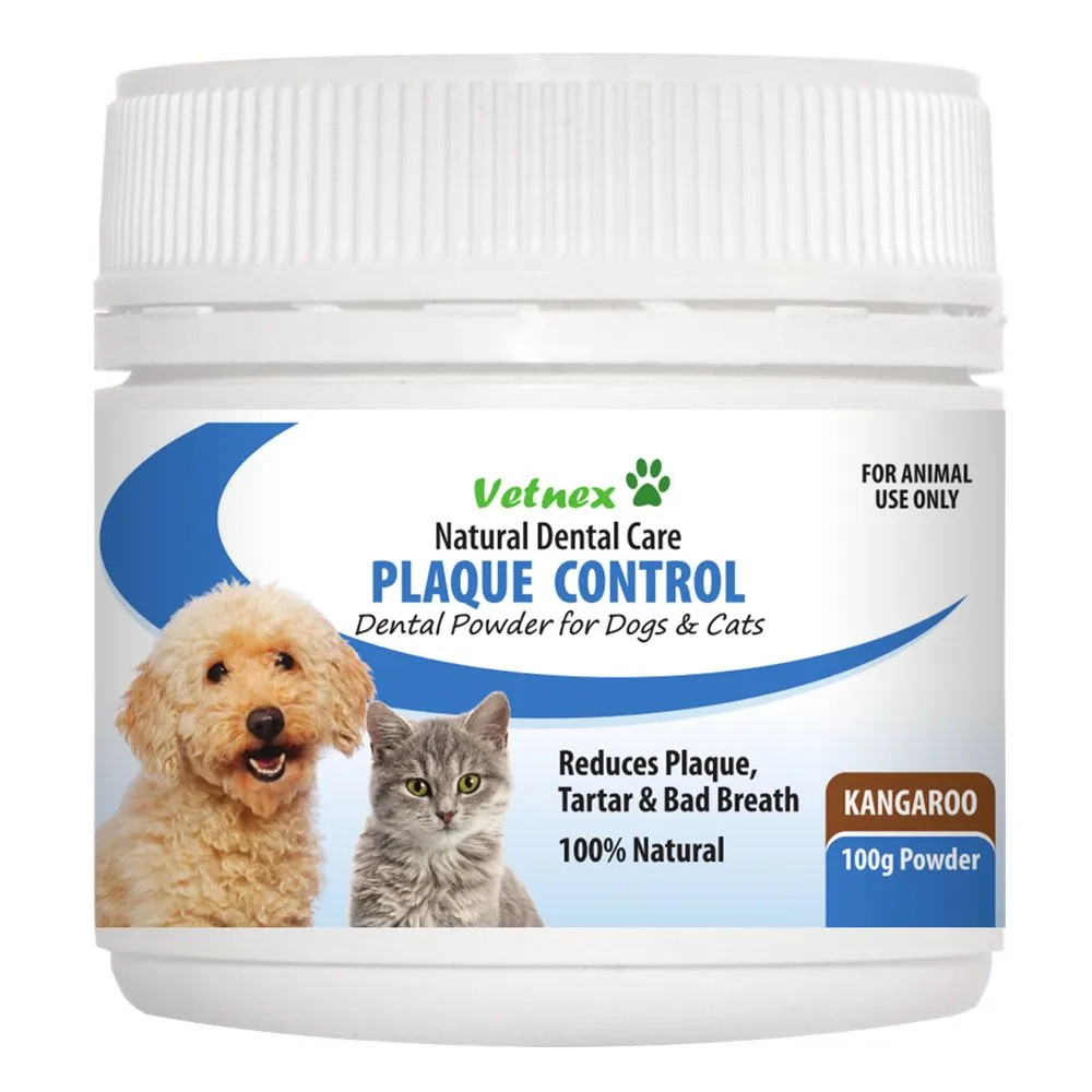 VetNex Plaque Control Kangaroo Dental Powder for Dogs & Cats 100g