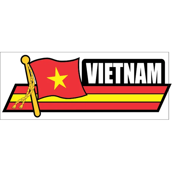 Vietnam Flag Car Sidekick Decal