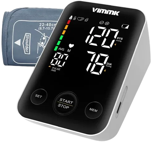 Vimmk Upper Arm Blood Pressure Monitor - Digital, Accurate, and User-Friendly for Home Health Monitoring