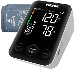 Vimmk Upper Arm Blood Pressure Monitor - Digital, Accurate, and User-Friendly for Home Health Monitoring